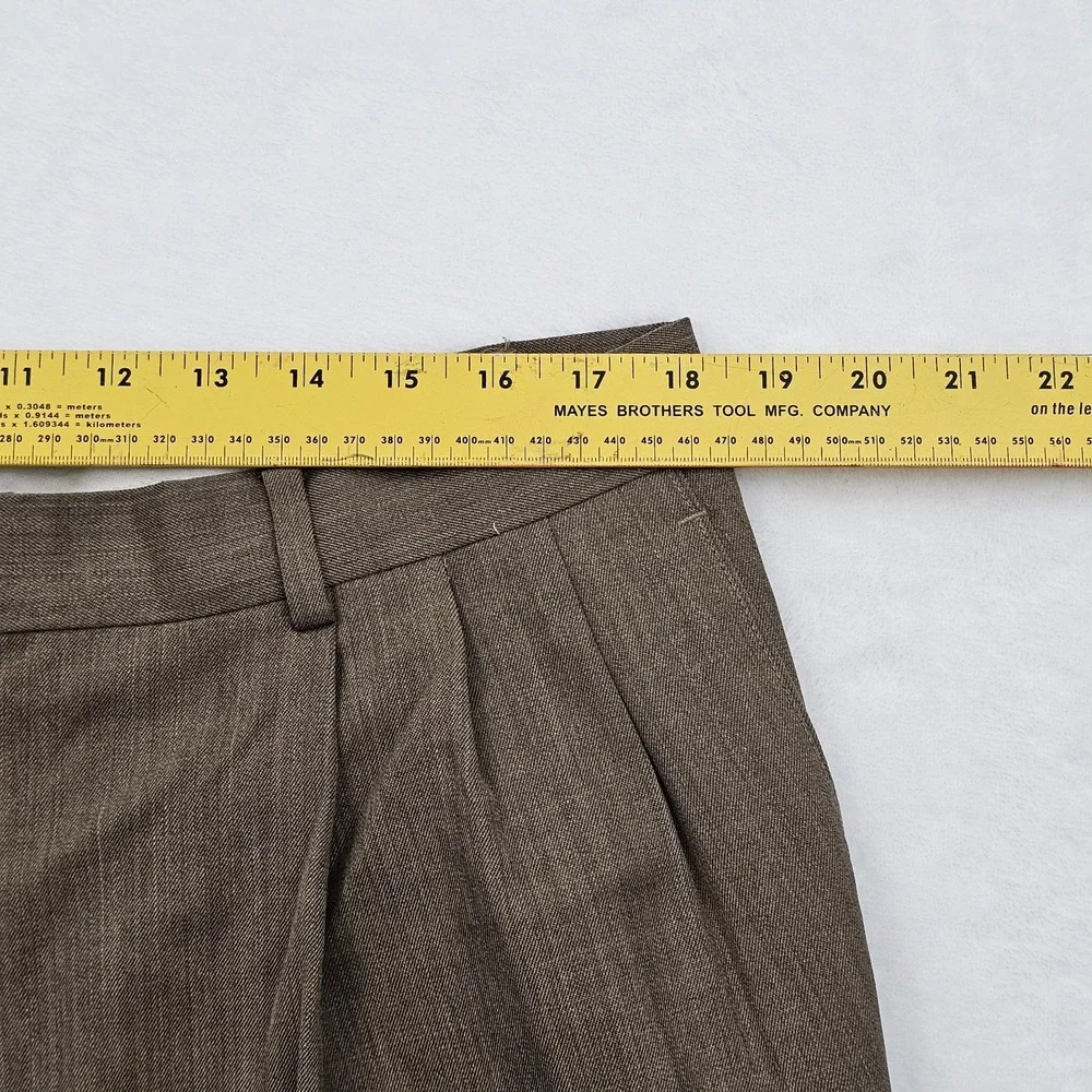 Pronto Uomo Men 38 Pleated Cuffed Hem Brown Slacks Trouser Pants Preppy Classic‎